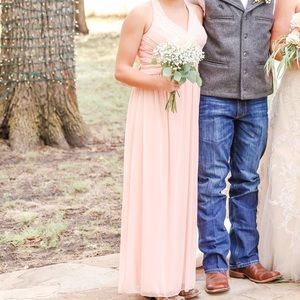 David’s Bridal Bellini long bridesmaid dress